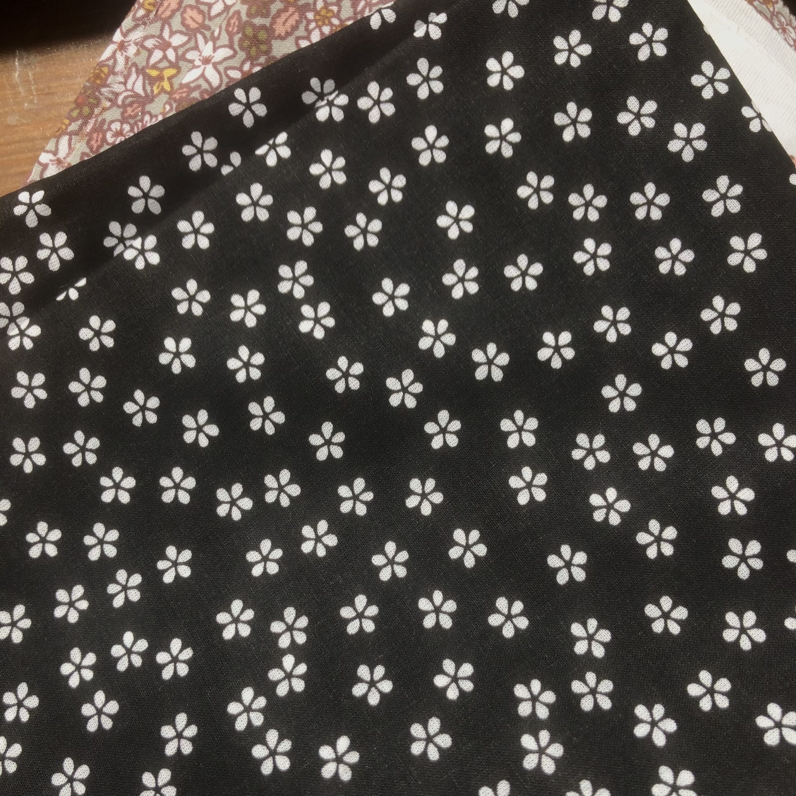 Black tiny flowers
