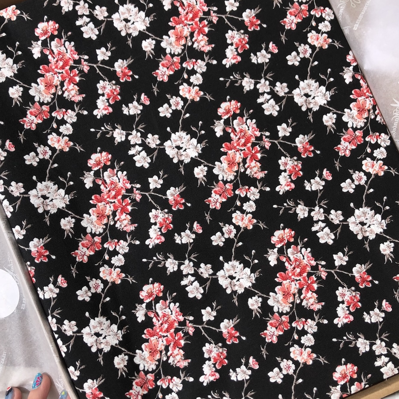 Black & red cherry blossoms