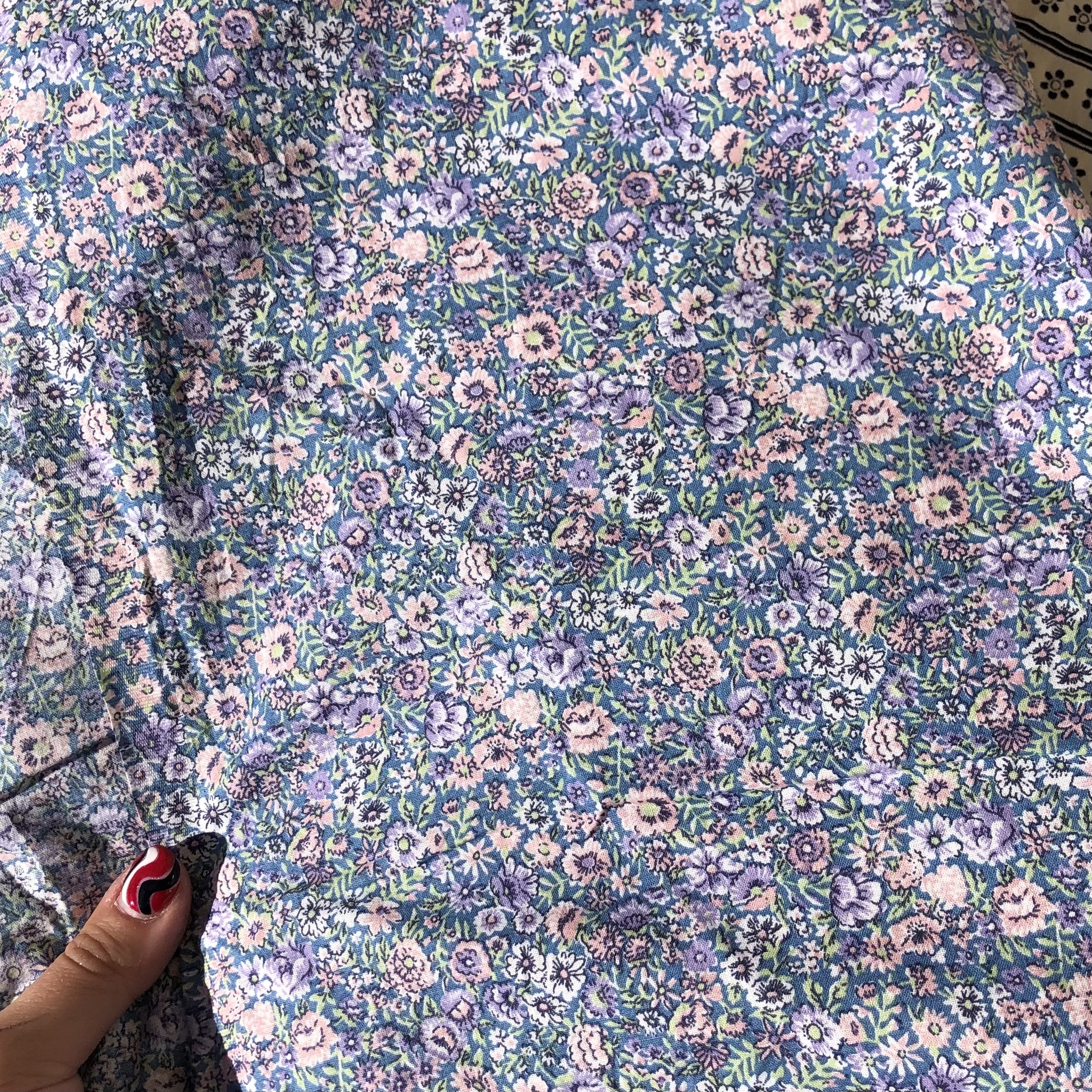 Blue and lilac micro floral