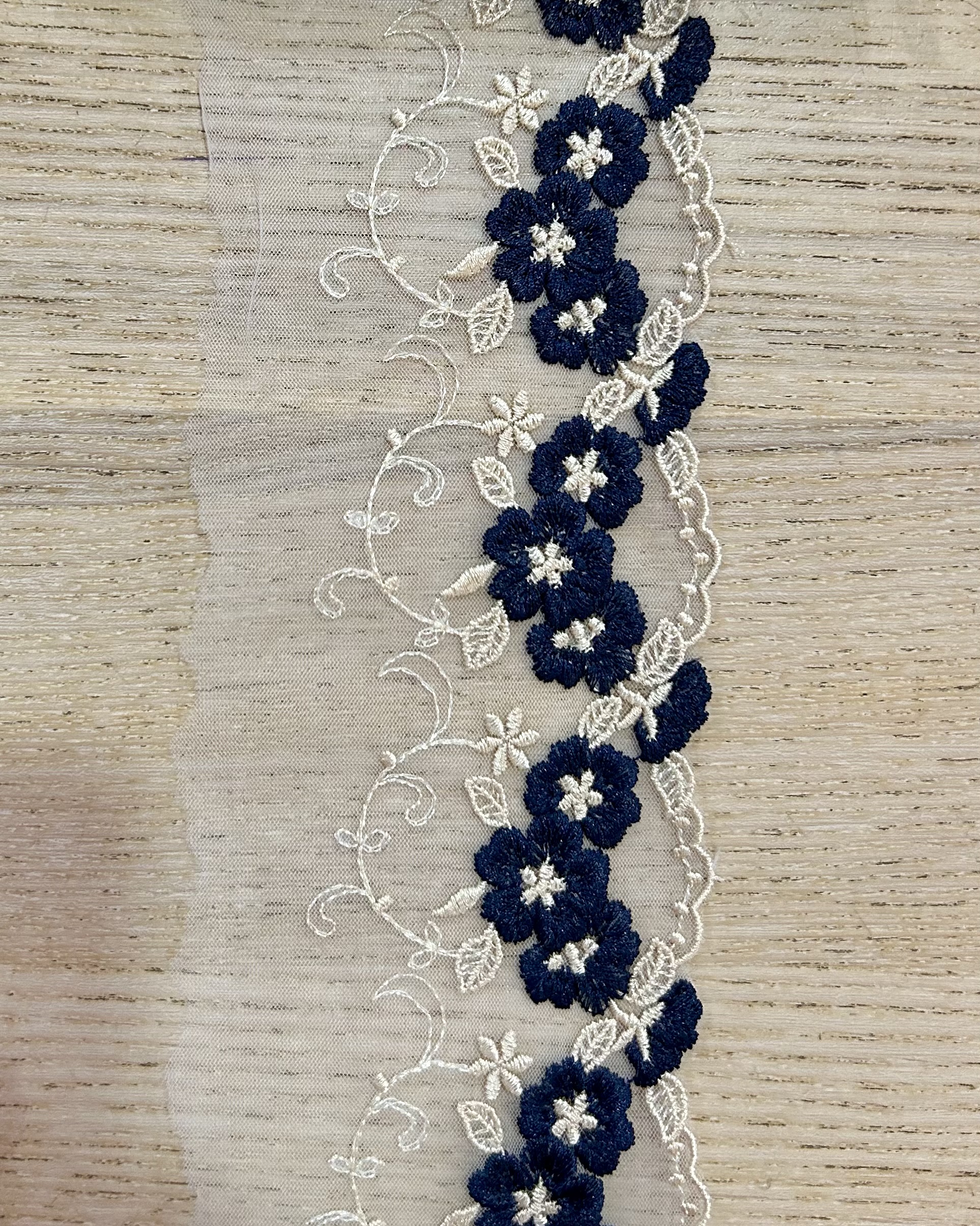 Navy Blue & Beige