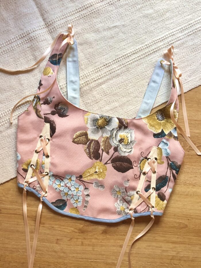 Dusty Pink Floral Soft Corset (Older design) - Image 4