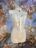 White Satin and Tulle Corset - Image 4