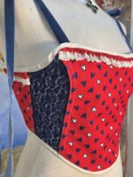 Red & Navy Love Soft Corset (Older design) - Image 2