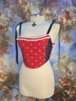 Red & Navy Love Soft Corset (Older design) - Image 4