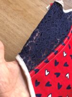 Red & Navy Love Soft Corset (Older design) - Image 7
