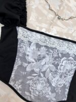 Grey & Black Floral Corset - Image 3