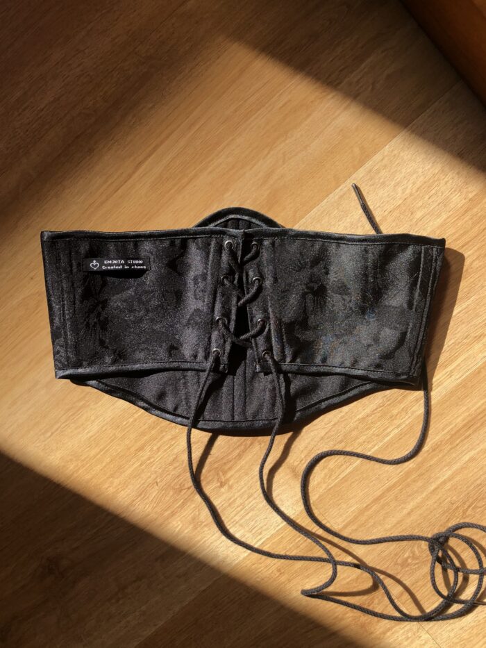 Black Jacquard Corset - Image 3