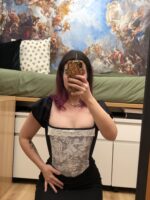 Grey & Black Floral Corset - Image 2
