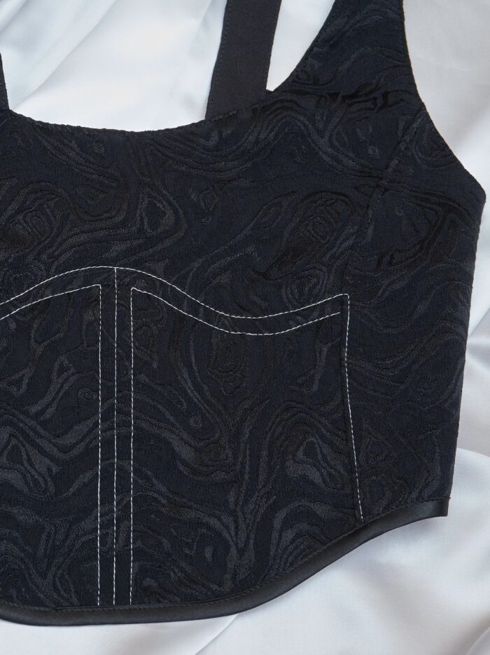 Black Marbled ‘Half’ Corset - Image 2