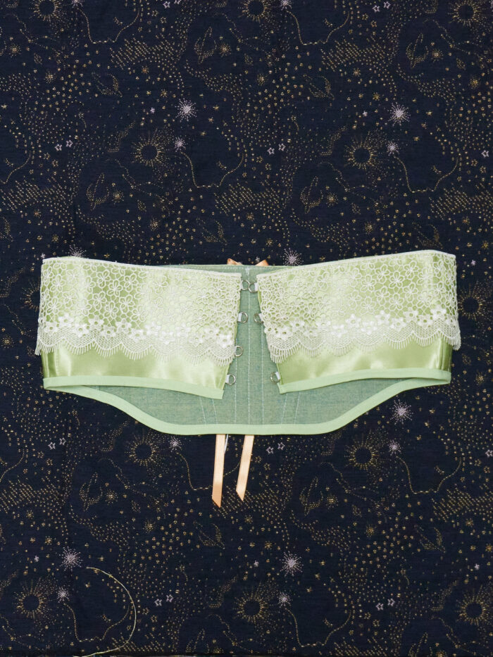 Sage Green Underbust Corset (Older design) - Image 3