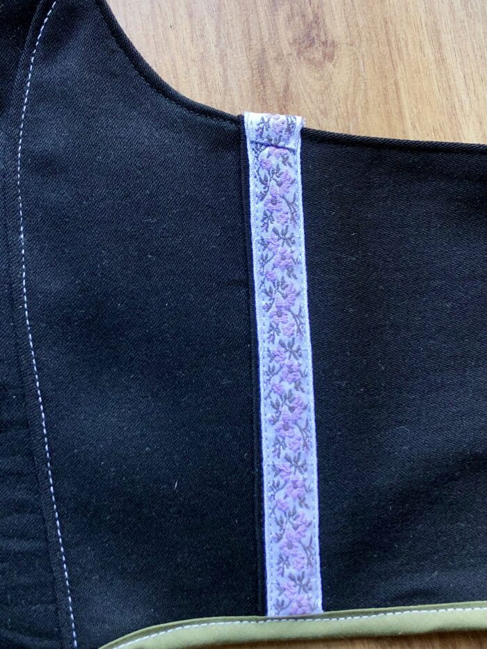Black & Purple & Green Soft Corset (Older design, small defect) - Image 5