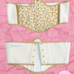 Yellow & Gold Flowers Underbust Corset