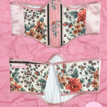 Satin Floral Underbust Corset