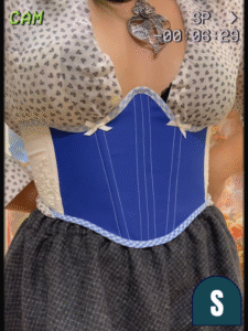 Blue Bows Underbust Corset - Image 3