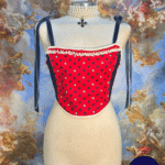 Red & Navy Love Soft Corset (Older design)