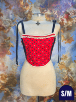Red & Navy Love Soft Corset (Older design)