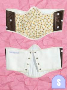 Yellow & Brown Flowers Underbust Corset