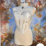 White Satin and Tulle Corset