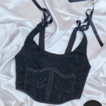 Black Marbled ‘Half’ Corset