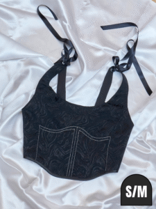 Black Marbled ‘Half’ Corset