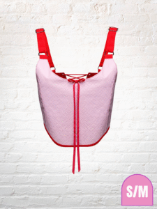Pink Quilted Leather Soft Corset (Older design)