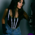 Black & Purple & Green Soft Corset (Older design, small defect)