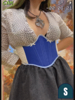 Blue Bows Underbust Corset