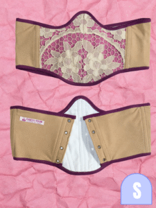 Purple & Beige Underbust Corset - Image 3